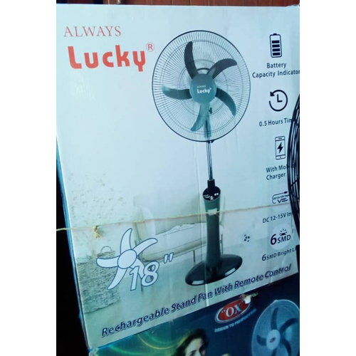 ALWAYS LUCKY 18 RECHARGEABLE STANDING FAN LU-1803R ALWAYS LUCKY 18 Inches RECHARGEABLE STANDING FAN LU-1803R
