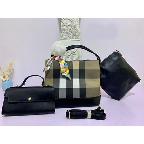 WOMEN'S LUXURY 3 PIECE HAND BAG WITH SHOULDER LOCK WOMEN'S LUXURY 3 PIECE HAND BAG WITH SHOULDER LOCK - deluxe.com.ng