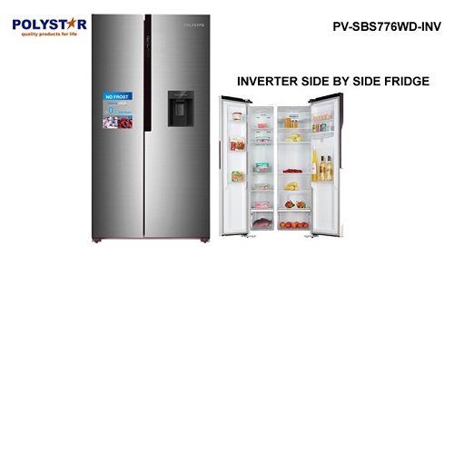 POLYSTAR 620L SIDE BY SIDE REFRIGERATOR INVERTER | PV-SBS776WD-INV POLYSTAR 620L SIDE BY SIDE REFRIGERATOR INVERTER | PV-SBS776WD-INV - deluxe.com.ng
