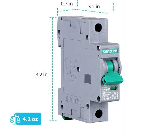 SUNTREE AC Breaker 63 AMPS - 2 POLES SUNBRKAC63AMPS-2P