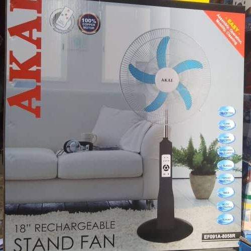 AKAI 18 INCHES RECHARGEABLE STANDING FAN AKAI 18 INCHES RECHARGEABLE STANDING FAN- DELUXE.COM.NG