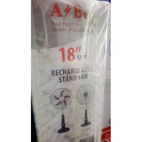 A & Bt 18 RECHARGEABLE STANDING FAN (CRO) A & Bt 18 RECHARGEABLE STANDING FAN (CRO) - deluxe.com.ng