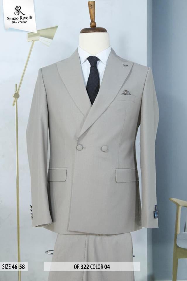 EXECUTIVE LIGHT BROWN BREASTED TURKEY SUIT WITH BROWN BUTTON EXECUTIVE LIGHT BROWN BREASTED TURKEY SUIT WITH BROWN BUTTON