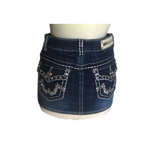 Denim Crystal Mini Skir Denim Crystal Mini Skir