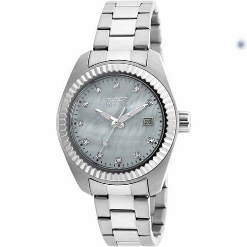 Invicta 20351 Women’s Specialty Quartz M.O.P 3 Hand White Dial Small Size Watch