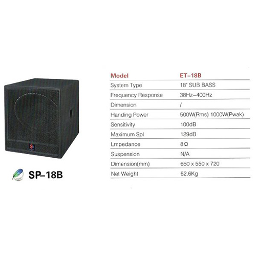 Sound Prince Single Speaker | SP18B Subwoofer – Pair Sound Prince Single Speaker | SP18B Subwoofer – Pair - Deluxe.com.ng